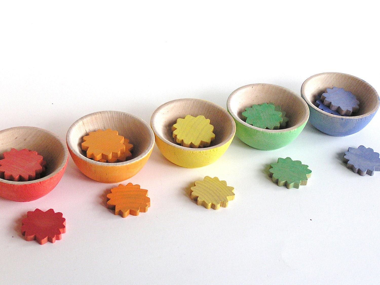 Waldorf- Montessori- Educational- Wood Toy- SUN STACKER-