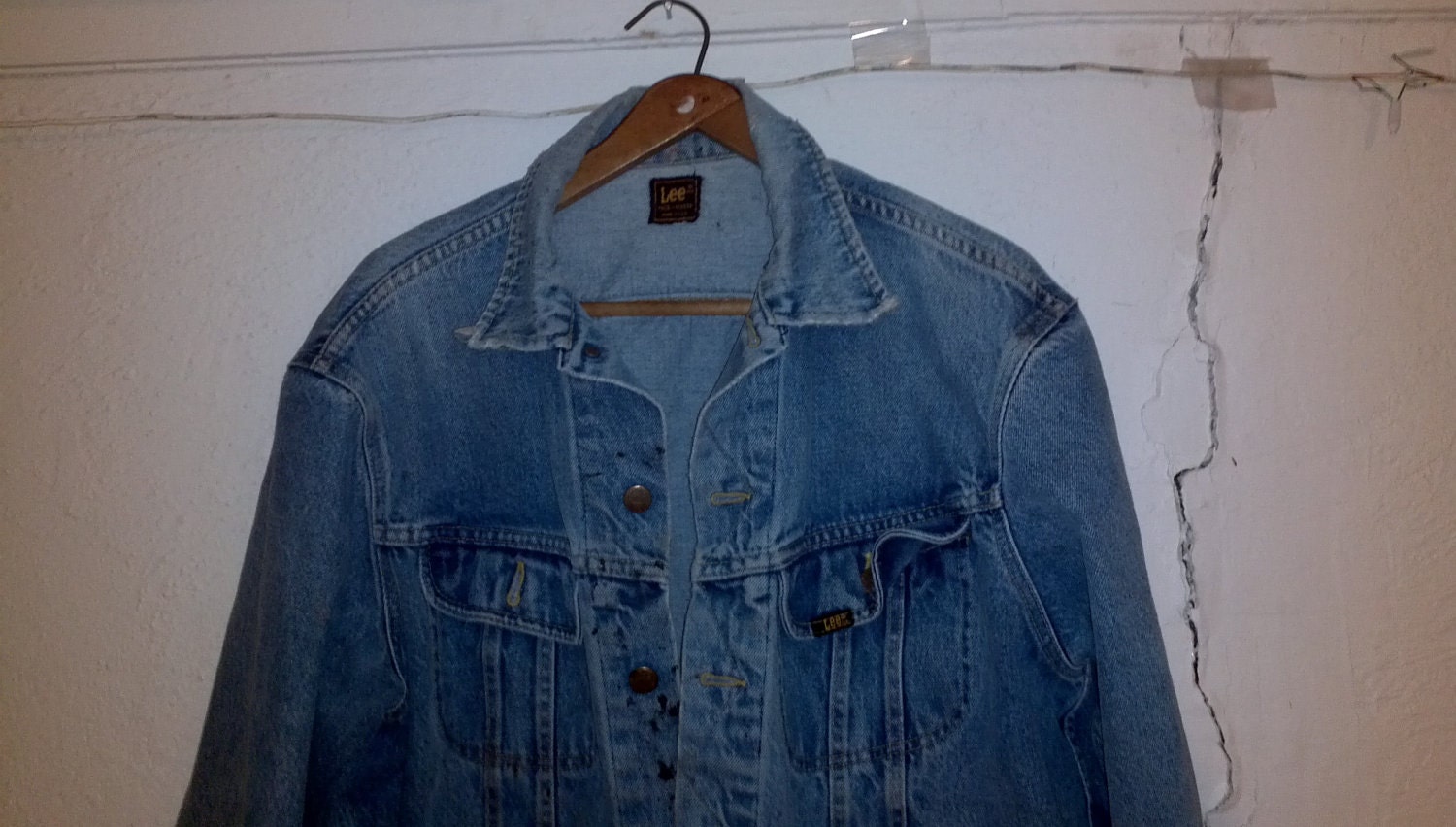 Vintage Lee Riders Denim 5 Button Jean Jacket-Worn Look