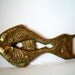 Vintage Fish Bottle Top Cap  Opener Brass Pisces OOAK