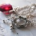 Wedding necklace, red bridal necklace bridesmaid jewelry in Garnet red - wedding prom and special occasion jewelry