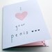 I heart your penis Valentine card / Anniversary card. Hand drawn and free personalisation by SmuttyDraws