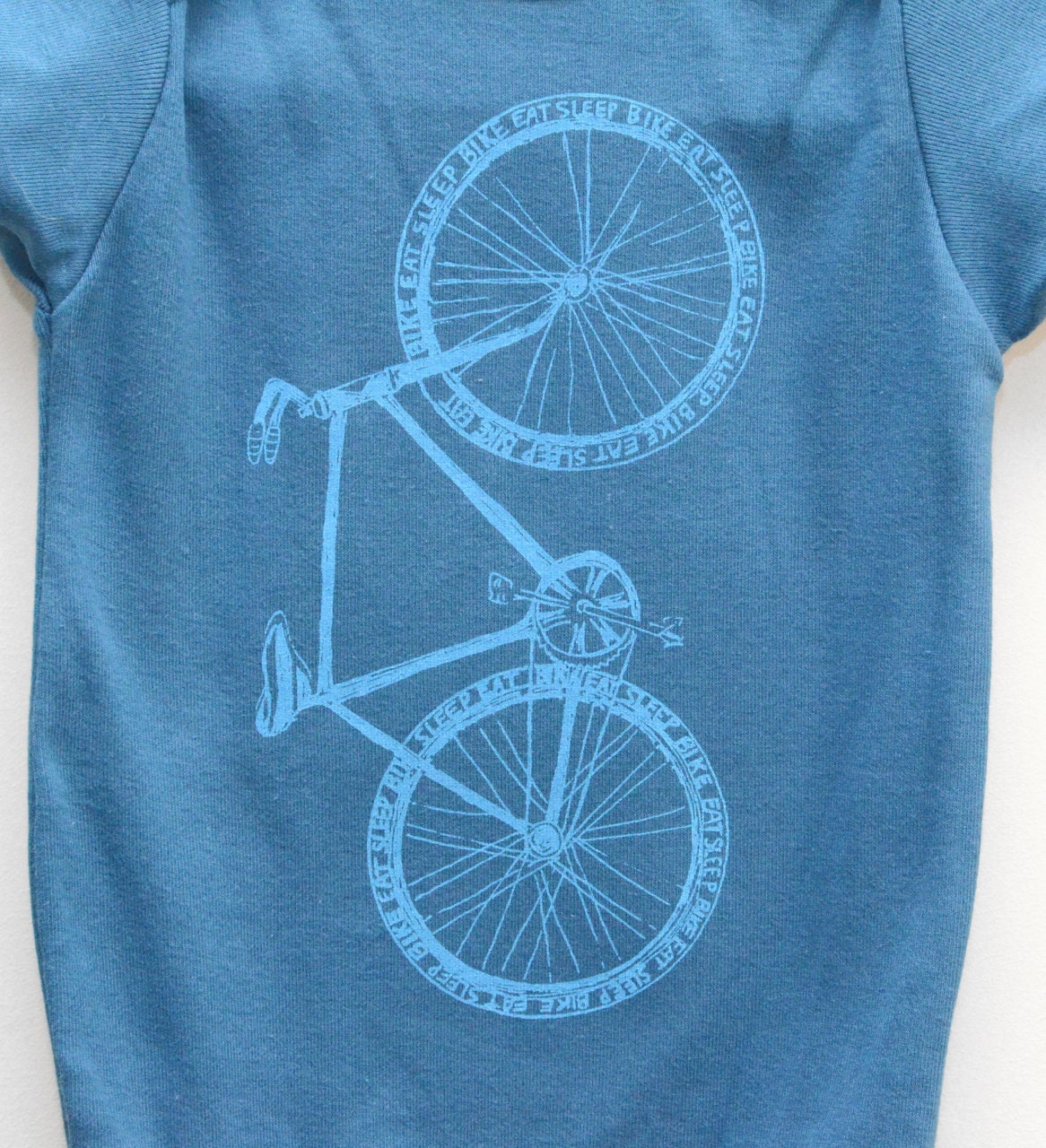 Baby Bike Onesie, bicycle bodysuit, Cute Baby Clothes, Blue Onesie, Etsykids team