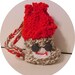 Sock Monkey Drawstring Purse - Makeup Bag