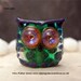 Teal Glass Owl Bead 60