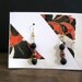 Japanese paper and onyx earrings