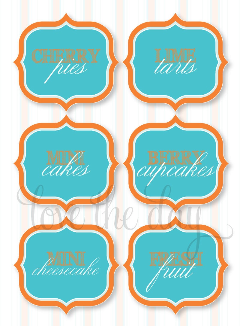 Sip & See Baby Shower PRINTABLE DIY Food Labels by Love The Day
