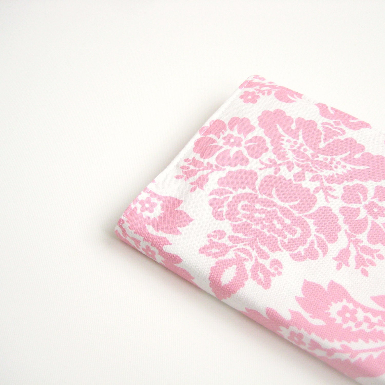 Bridesmaid gift set, pink white damask, Gift set ideas bridesmaids wedding party, Fabric covered journals, Free shipping