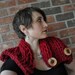 Cranberry Cowl with Cedar branch buttons
