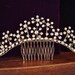 Rhinestone Crown Tiara Hair Comb