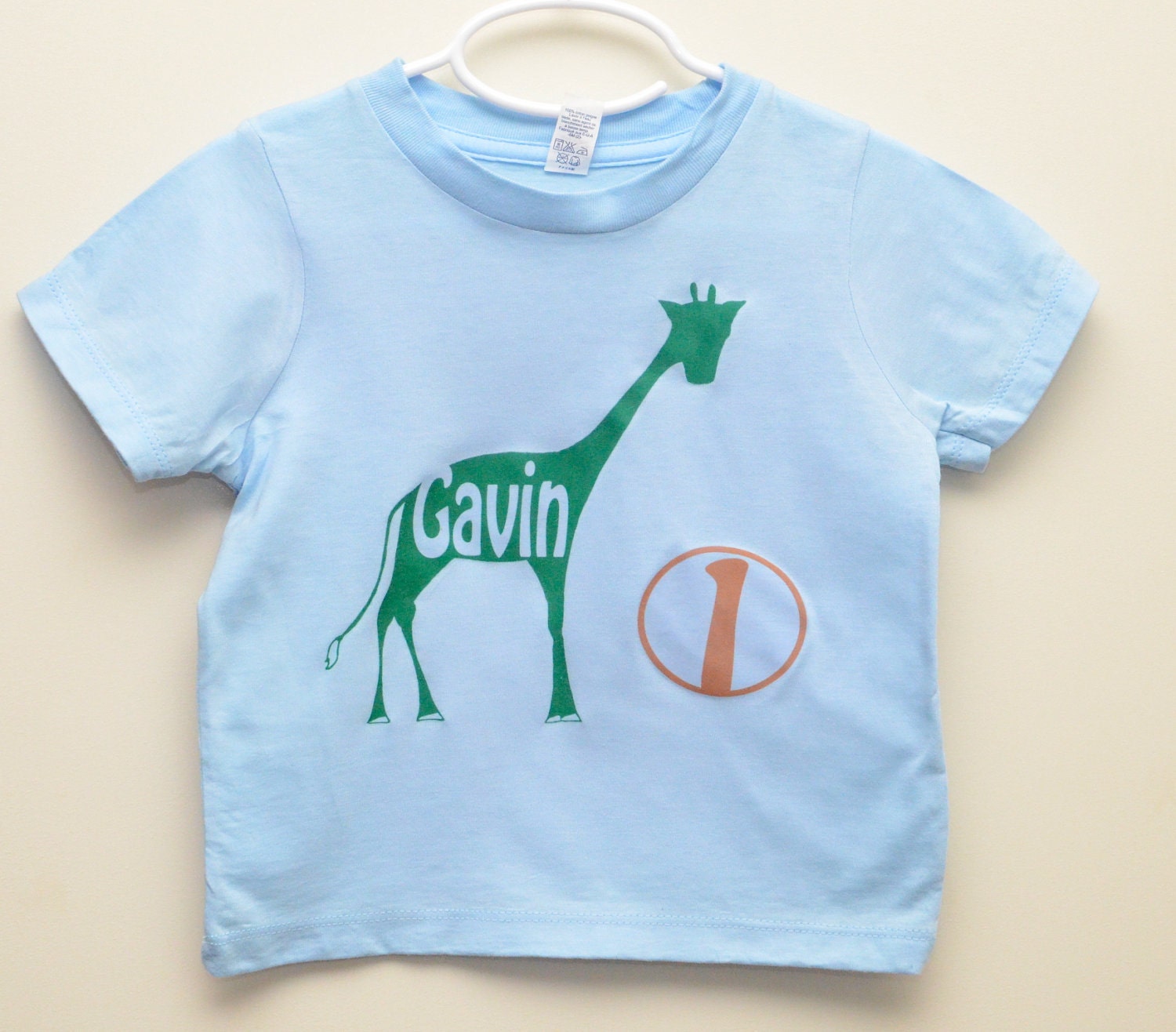 Giraffe, Birthday T-Shirt, Boys Birthday Shirt, Baby First Birthday