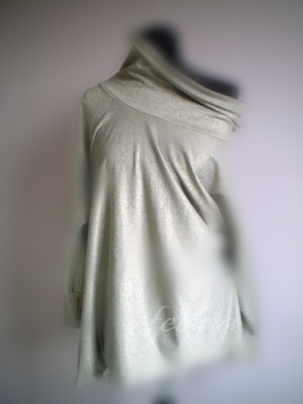 Grey cotton stretch tunic