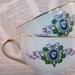 Altered Vintage Teacup Set Custom Royal Motif