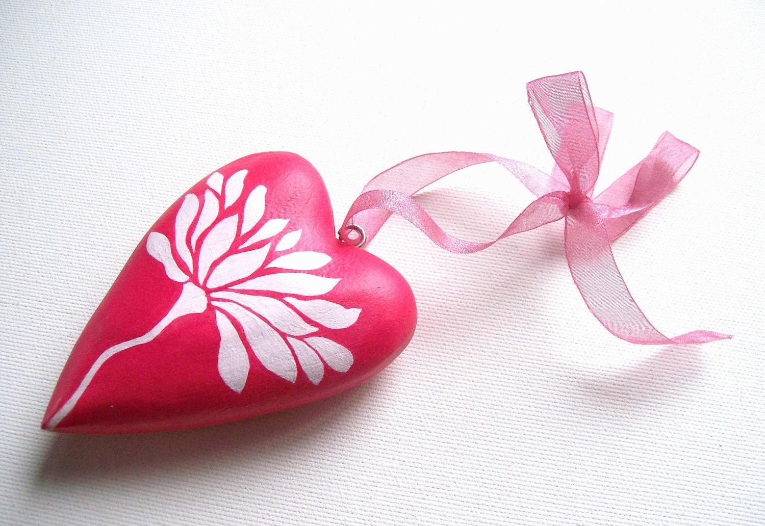 Hand-painted custom wood heart choose your own colors