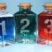 Set of 3 Numbered Small Bottles