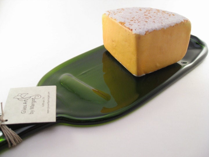 Recycled Wine Bottle Cheese Board - Green Cabernet