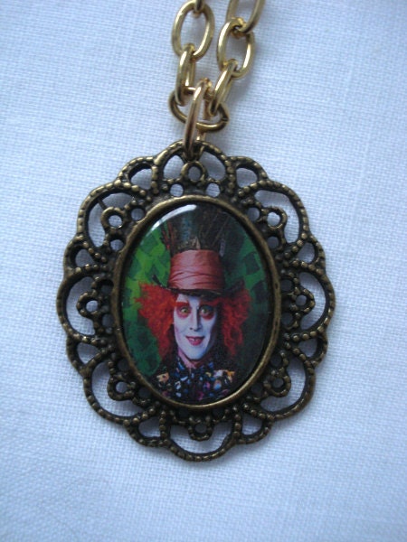Mad Hatter Cameo Pendant