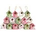 50 Wooden mini birdhouse wedding favor decorations shabby chic