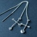 Rustic Cross Earrings in Sterling Chain Post by NingSterling from etsy.com