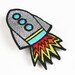Silver Rocket Hair Clip, Space Ship Hair Barette,