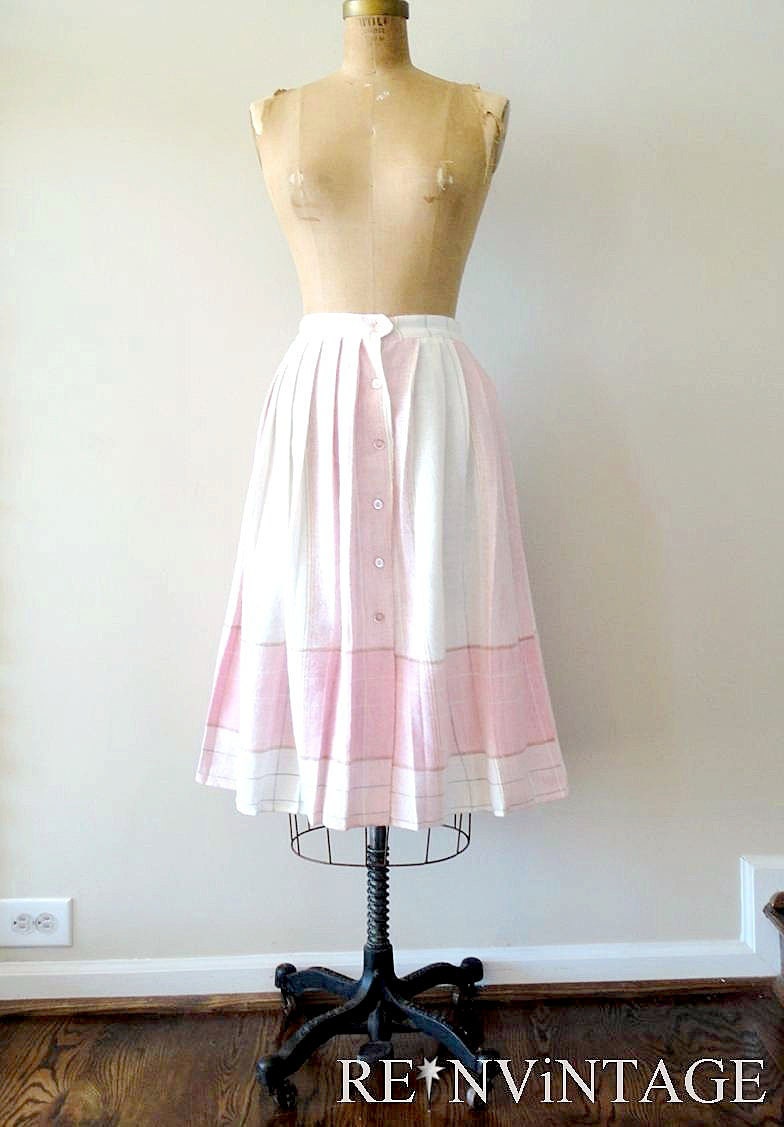 vintage wool skirt : STRAWBERRY CREME wool skirt