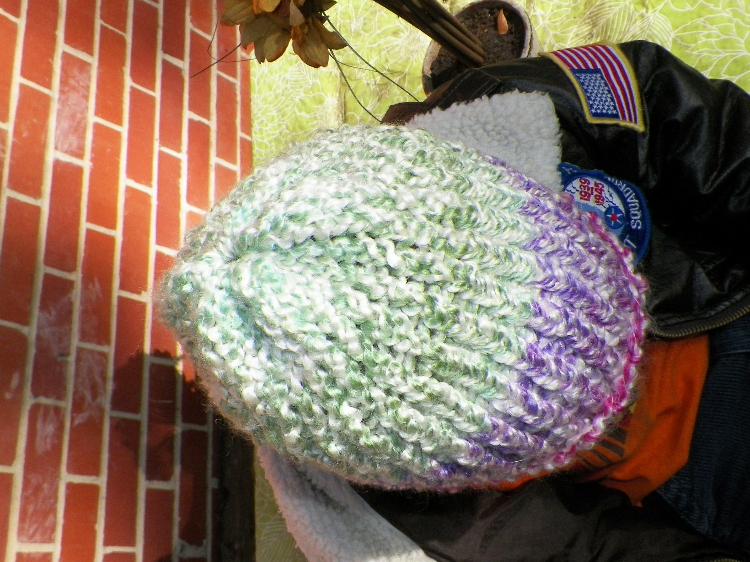 Girl's Handmade Knit Hat Ages 3 - 6