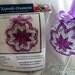 Quilted Ornament Kit - Christmas Fabric Ball - Purple Roses Design - No Sew - KIT ONLY - Instructions Sold Separately