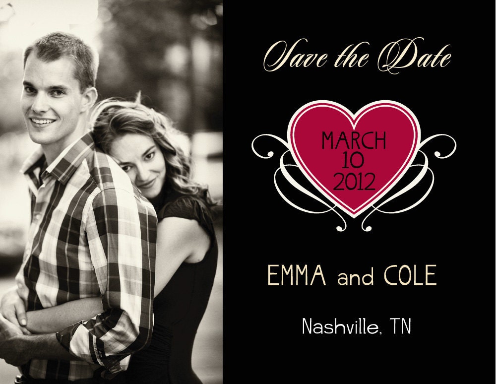 Customized photo save the date