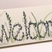 Wood Welcome Sign White with Wildflowers