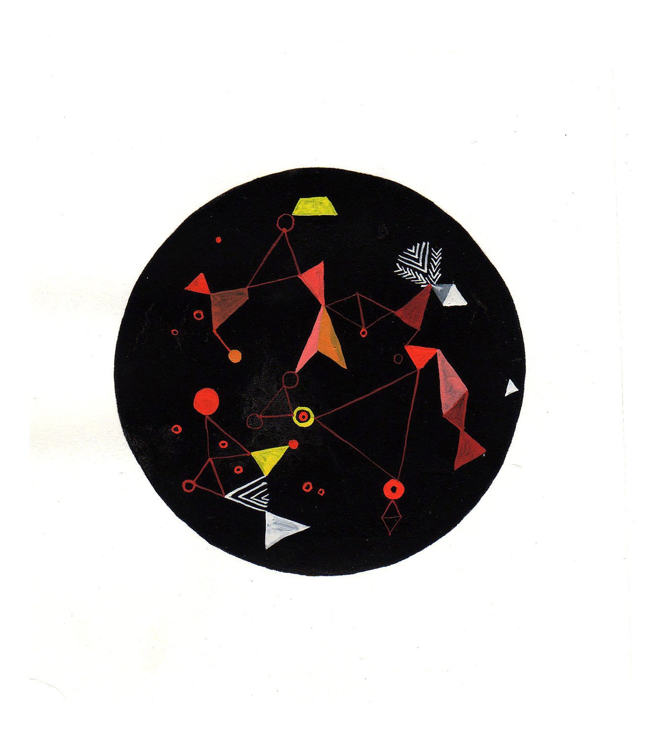 Io - Satellite of Jupiter - Solar System Original Illustration