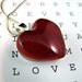 Red Glass Heart Necklace - Love, Your Valentine