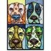 Giclee Dog Print from Original Illustrations, Hound Puppies
