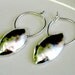 Silver leaf earrings, smooth handcrafted three dimensional silver jewelry