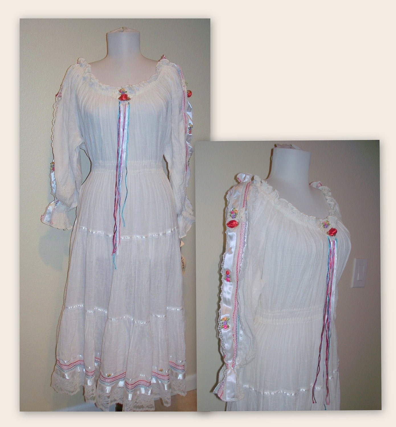 Vintage Anna Konya Gypsy wedding dress with tags....for the gypsy in your soul