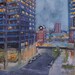 Two nights in Calgary, watercolor on paper, sandrine pelissier