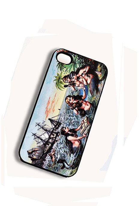 iPhone Case Vintage Mermaid Art  iPhone Hard Case / Fits Iphone 4, 4S Classic Style