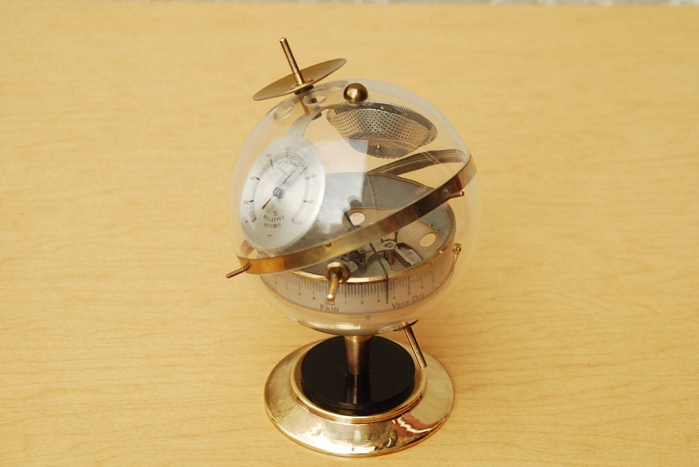 Sputnik Orb Weather Station in Gold and Lucite Number 2