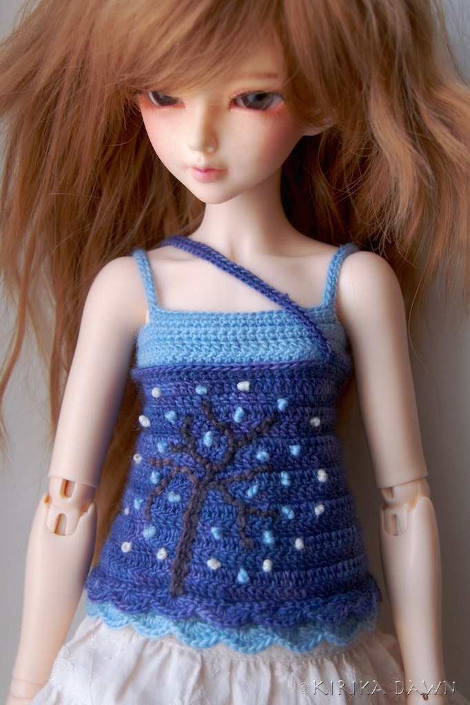 Yggdrasil top - Blue Moon (MNF crochet top)