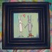 Everbunny Loves Some Bunny 4 x 4 Original Painting in Extra Thick Frame