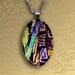 Fused Dichroic Glass Pendant Jewelry - Summer Dreams - O148