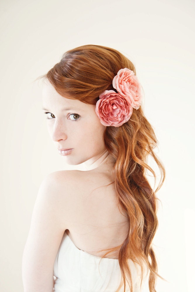Dusty Roses - Bridal Hair piece