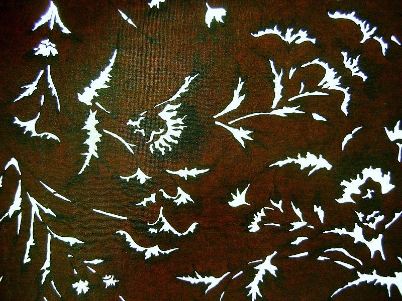 Vintage Japanese Stencil  Kimono  Katagami Showa Period Plants