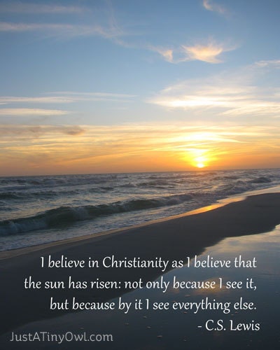 I Believe in Christianity (C.S. Lewis) - 8x10 Photographic Art Print on Metallic Paper