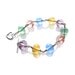 Pastel Rainbow Bracelet. Colorful ooak lampwork glass & sterling silver wire wrapped bracelet, handcrafted
