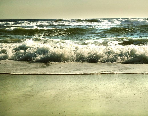 teal decor, beach house decor, ocean waves, livingroom photo, 11x14 Sale, IN STOCK,  - From January's Shore