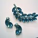 Vintage Rhinestone Demi Parure of Brilliant Blues