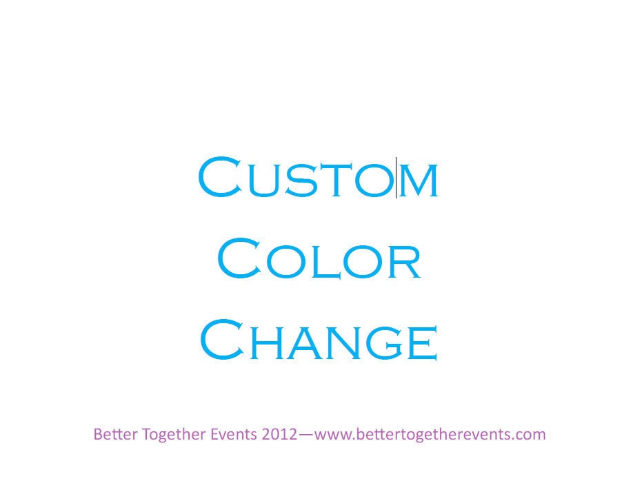 Custom Color Change