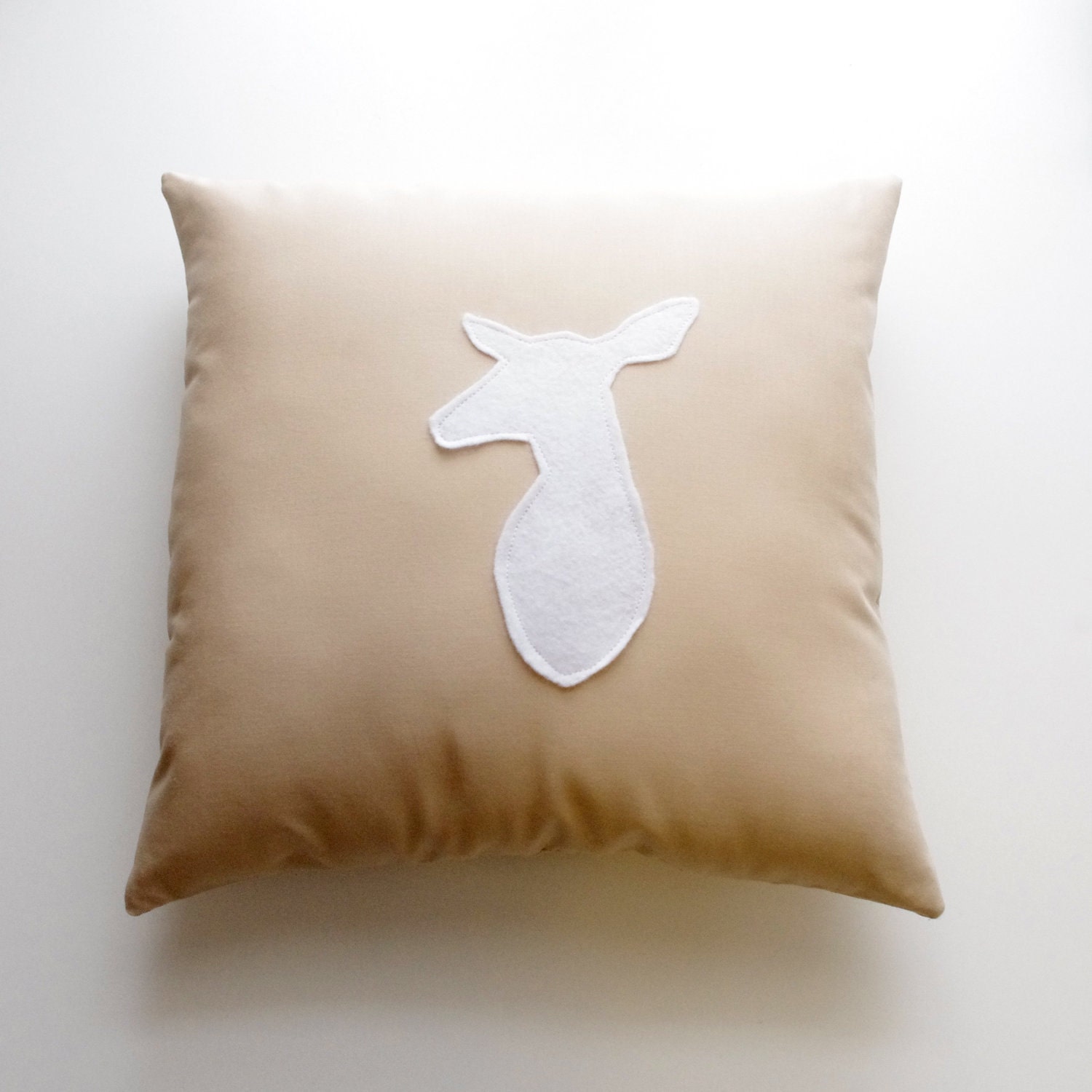Beige Doe Decorative Throw Pillow - NOT a Cover - Yours to Personalize
