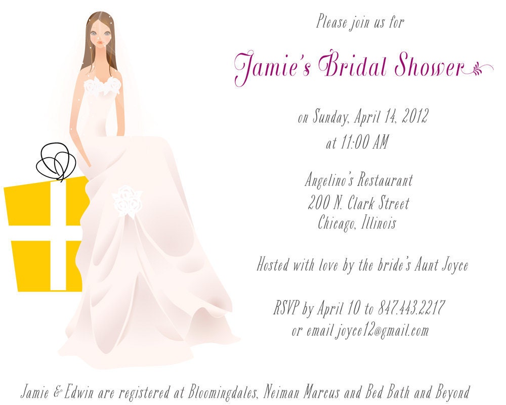 Cute custom bridal shower Invite DIY