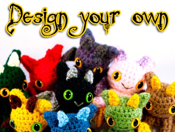 Design Your Own Dragon Amigurumi Plushie - Made To Order