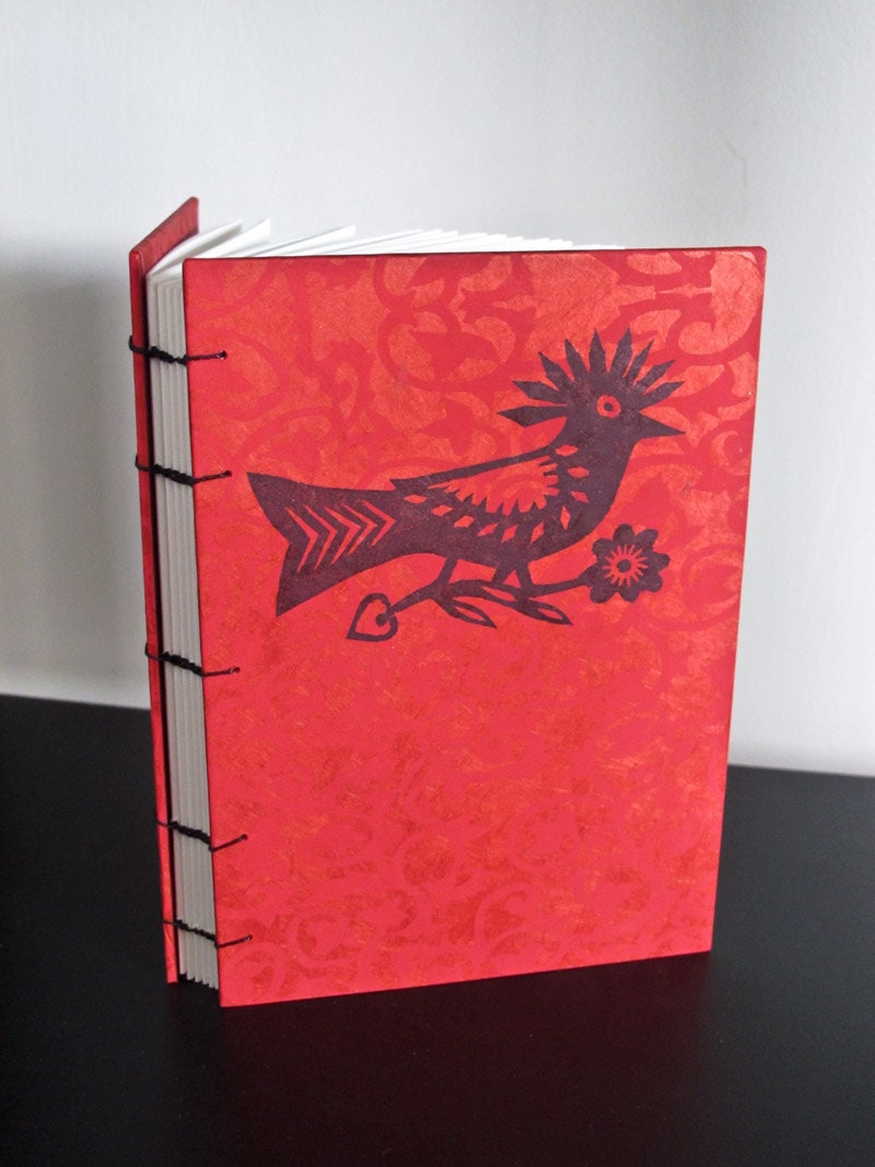 Bird Journal, Coptic Stitched and Letterpress printed